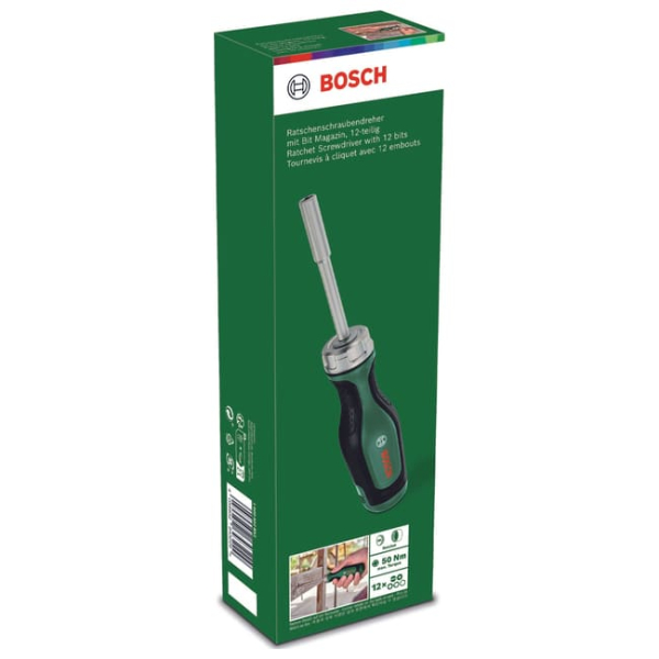 Отвертка Bosch с храповиком и 12 битами (1600A032V0) Киев - изображение 5