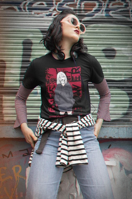 Футболка з аніме принтом Повер Кхаінс Вбр Ав оверсайз (S/M/L) Чорний AnimeJ0823 Дніпро - фото 2