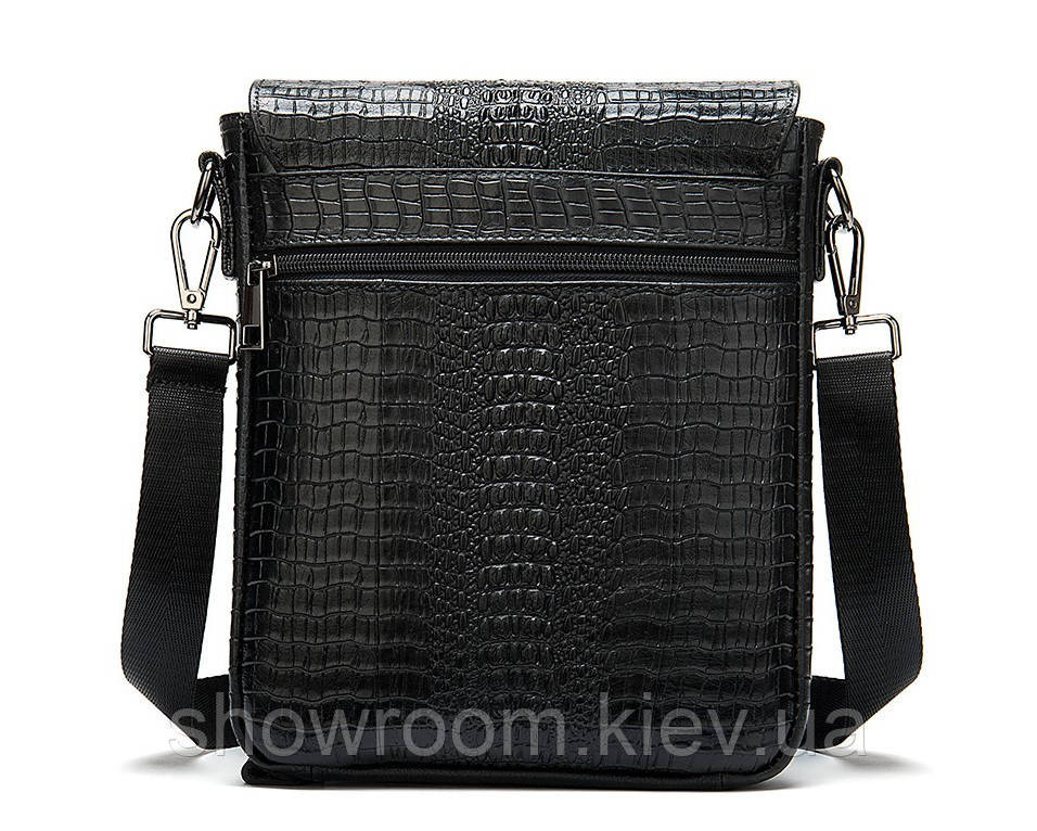 Мужская кожаная сумка на плечо под рептилию Leather Collection (5061) Киев - изображение 6