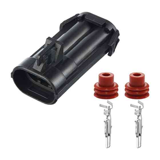 Разъем коннектор 2-кон., Вентилятор, 12065863, 12059897, APTIV (Delphi) Америка, Корея, Buick, Cadillac, Chevrolet, Daewoo, GMC Киев