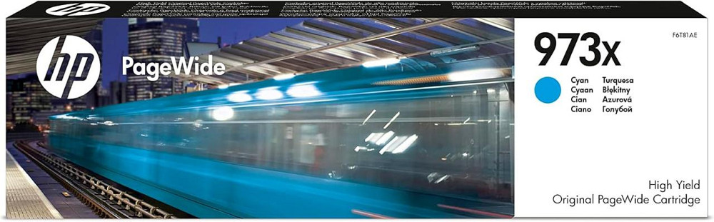 Картридж HP 973X (F6T81AE) Cyan высокой емкости оригинальный для PageWide Pro 452/477 до 7000 стр Киев - изображение 1