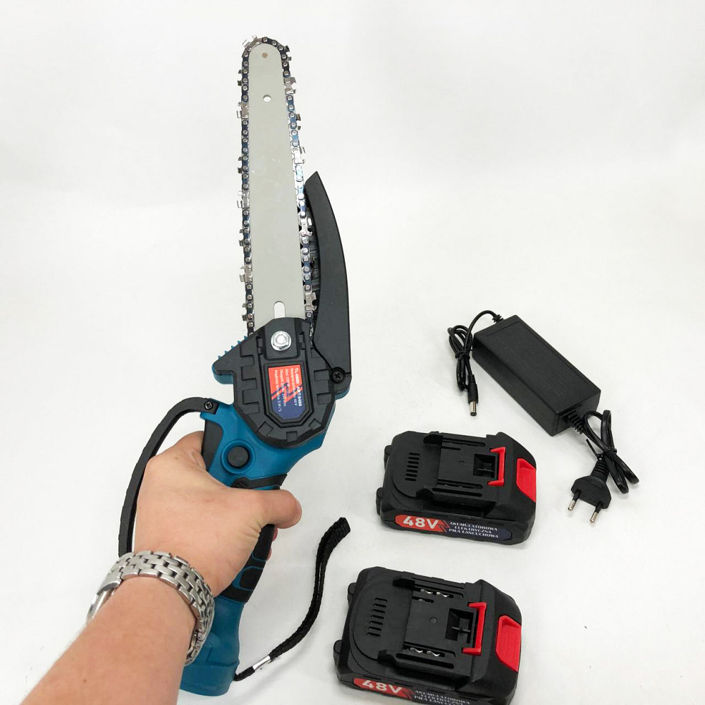 Побутова акумуляторна ланцюгова пила, Пила для подрібнення садових відходів, Акумуляторна ручна обрізка ZY-15 Львів - фото 16