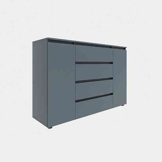 Комод Эверест КЛ-4 Лайт (телескопические) 140х38х93 см Графит (DTM-4899) Днепр