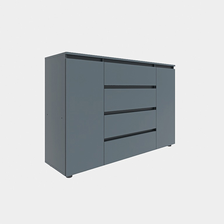 Комод Эверест КЛ-4 Лайт (телескопические) 140х38х93 см Графит (DTM-4899) Днепр - изображение 3