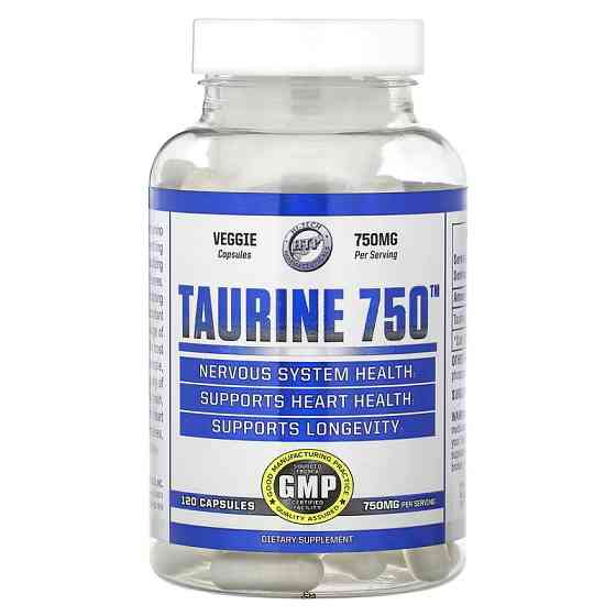 Таурин Hi-Tech Pharma Taurine 750, 750 mg, 120 Capsules Луцк