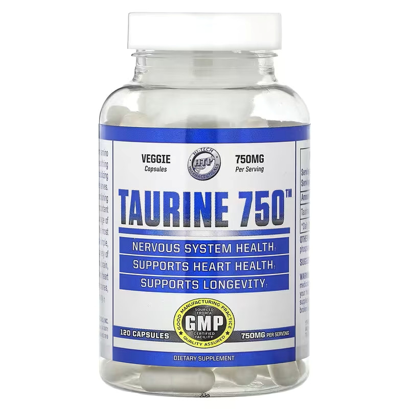 Таурин Hi-Tech Pharma Taurine 750, 750 mg, 120 Capsules Луцьк - фото 1