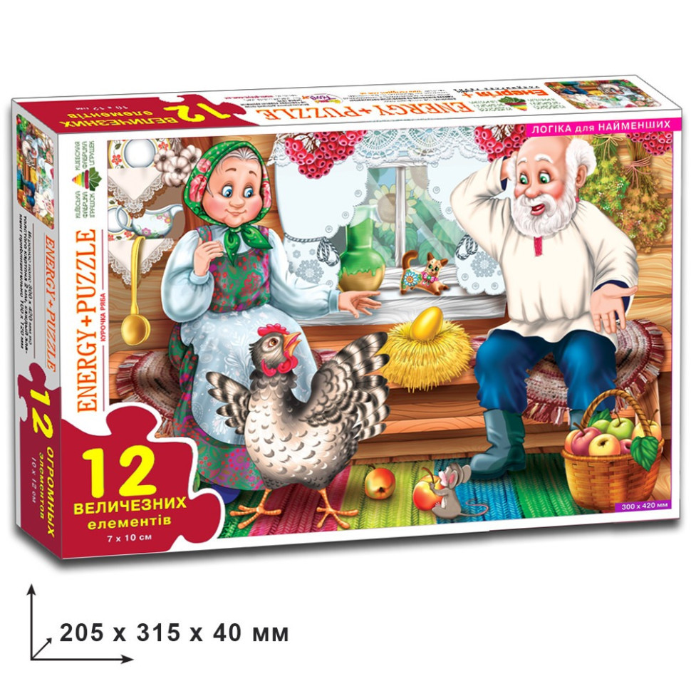Дитячі пазли "Курочка Ряба" 82043 на 12 деталей Вінниця - фото 1