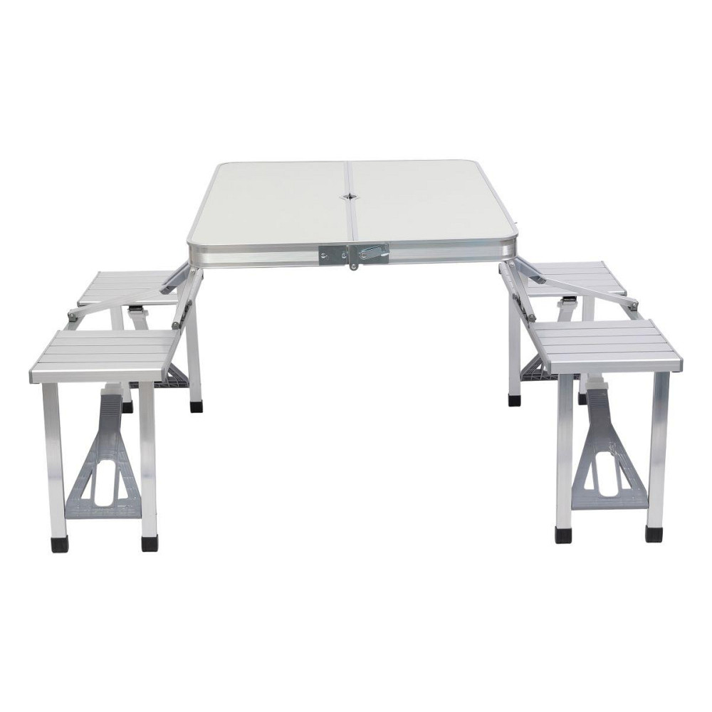 Складаний алюмінієвий стіл трансформер + 4 стільці для пікніка у валізі набір туристичних складних меблів G03-2 Київ - фото 2