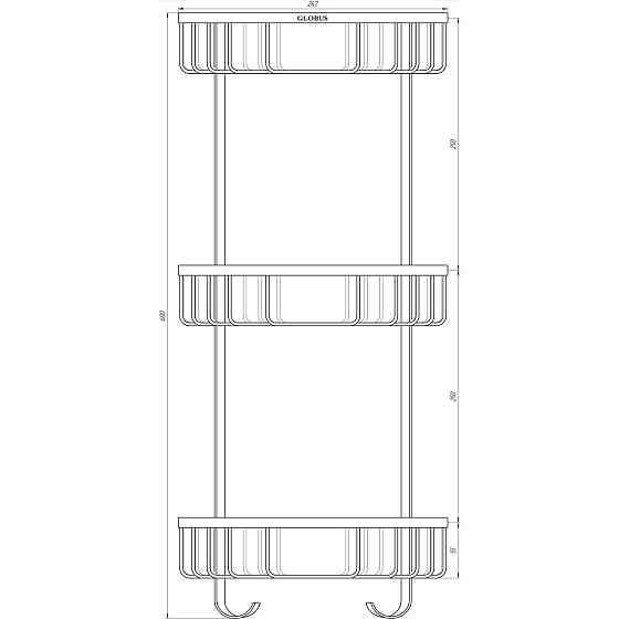 Полка угловая Globus Lux SS 8477 Киев