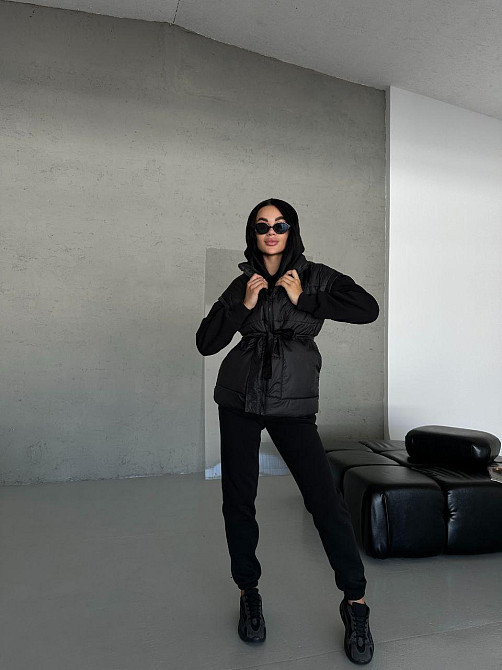 Женский теплый костюм тройка (жилетка+штаны+худи) Одесса - изображение 3