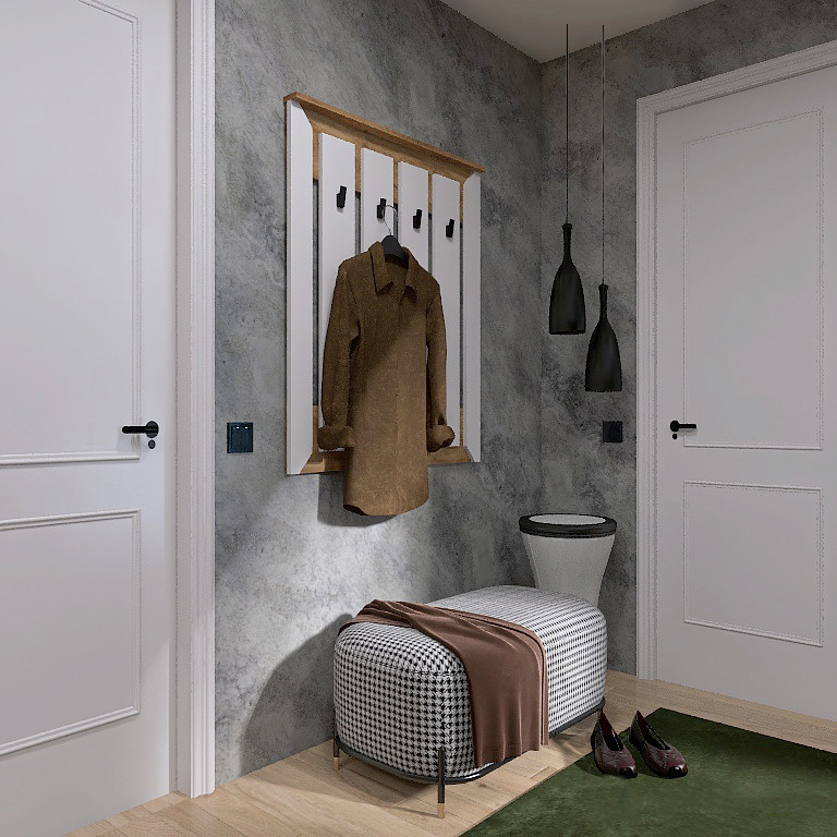 Вешалка настенная Эверест Нордик-900 90х6х110 см Белый + Дуб крафт золотой (DTM-5517) Львов - изображение 3