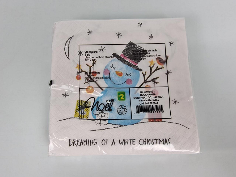 Красива серветка (ЗЗХЗЗ, 20 шт.) VIVA новий рік малюнок No4 (1 пачка) Харків - фото 2