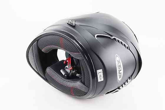 Шолом інтеграл, закритий+відкидні окуляри ZS-806F Solid M, ЧОРНИЙ мат Киев