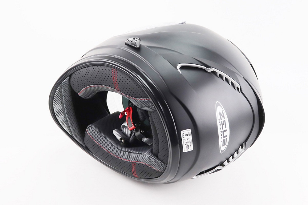 Шолом інтеграл, закритий+відкидні окуляри ZS-806F Solid M, ЧОРНИЙ мат Киев - изображение 2