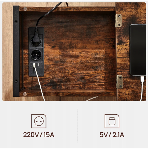 Журнальний столик Leobert Olmi USB вхід + розетка в стилі Loft Київ - фото 7