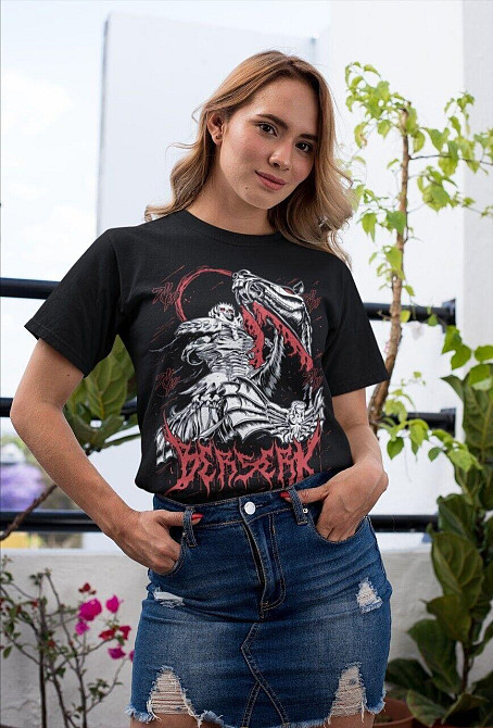 Футболка чоловіча з аніме принтом Берсерк Аніме Гутс Манга оверсайз (S/M/L) Чорний AnimeJ0452 Дніпро - фото 1