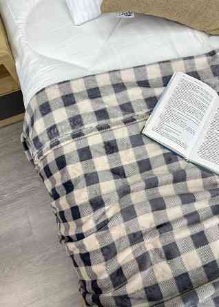 Плед-покривало Decorator WellSoft 180х210 см Клітинка Бежево-сірий (87-281) Київ