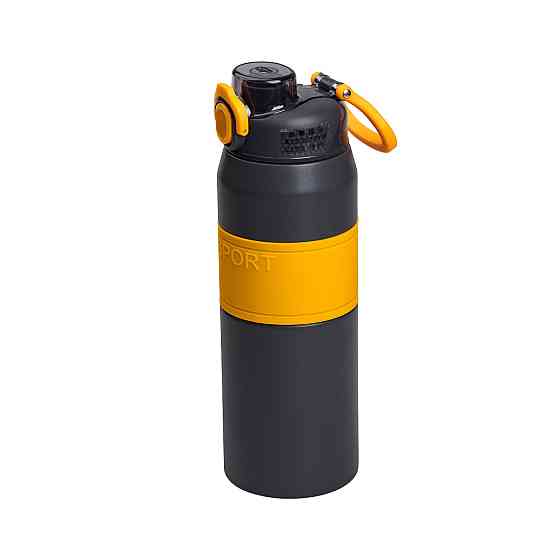 Термос из нержавеющей стали с мундштуком 800 мл  Черный HP-14-6G Киев