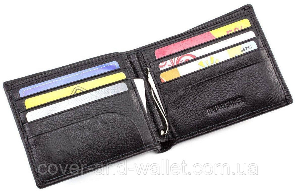 Чоловічий шкіряний гаманець на магнітах з затиском ST 3 Київ - фото 3