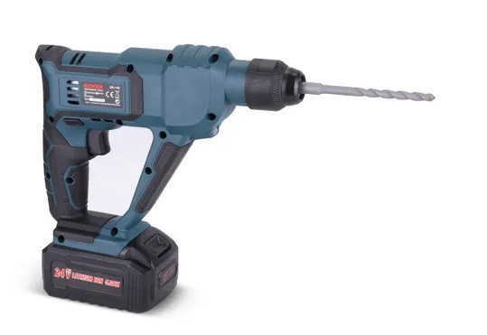 SR-149 Акумуляторний Перфоратор SDS+ 2×24В з М'якою Рукояткою, 2 Акумулятори, Набір Свердел та Насадок Одеса - фото 4