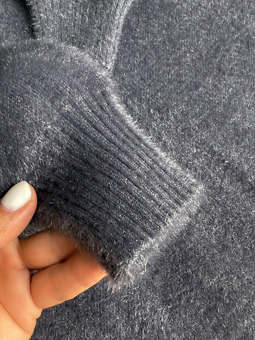 Светр жіночий Fancy Matinee 5977 ангора базовий, графіт, one size Київ - фото 2