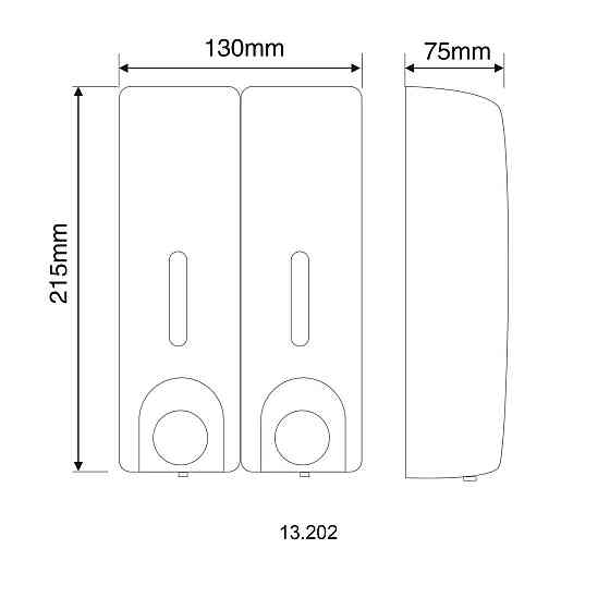 Дозатор рідкого мила HOTEC 13.202 ABS White Київ