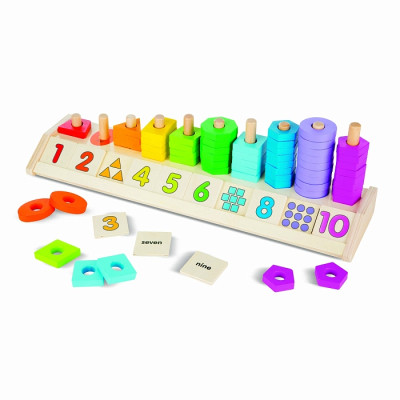 Развивающая игрушка Melissa&Doug Деревянный сортировщик Цвет, форма, счет (MD19275) Винница - изображение 1
