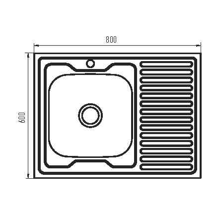 Мойка кухонная Zerix Z8060L-08-180E (Satin) (ZS0604) Киев