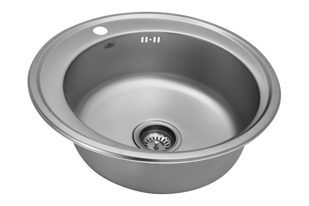 Кухонная мойка с нержавеющей стали Kroner KRP Satin - 510 (0.8 мм) Киев - изображение 3