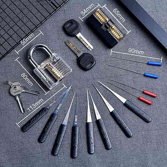 Прозорий замок для тренувань слесаря Київ