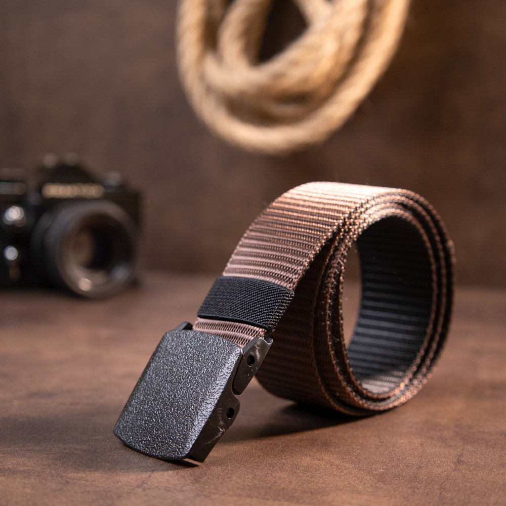 Текстильный ремень Vintage 20538 Коричневый Киев - изображение 7