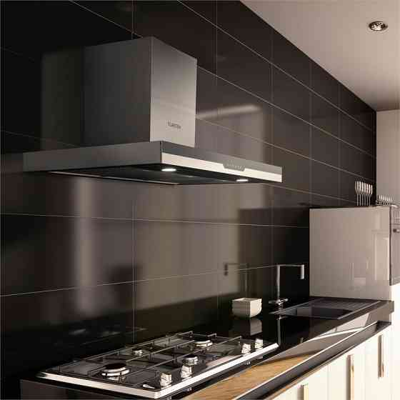 Вытяжка Finessa из нержавеющей стали 90 см настенный монтаж 635 м³/ч стеклянная передняя панель (Германия, Ровно