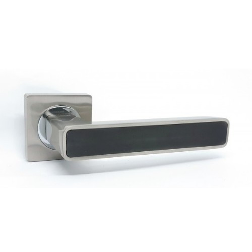 Ручка дверна на квадратній розетці R08.820 AL SN/CP-black KEDR Житомир - изображение 1