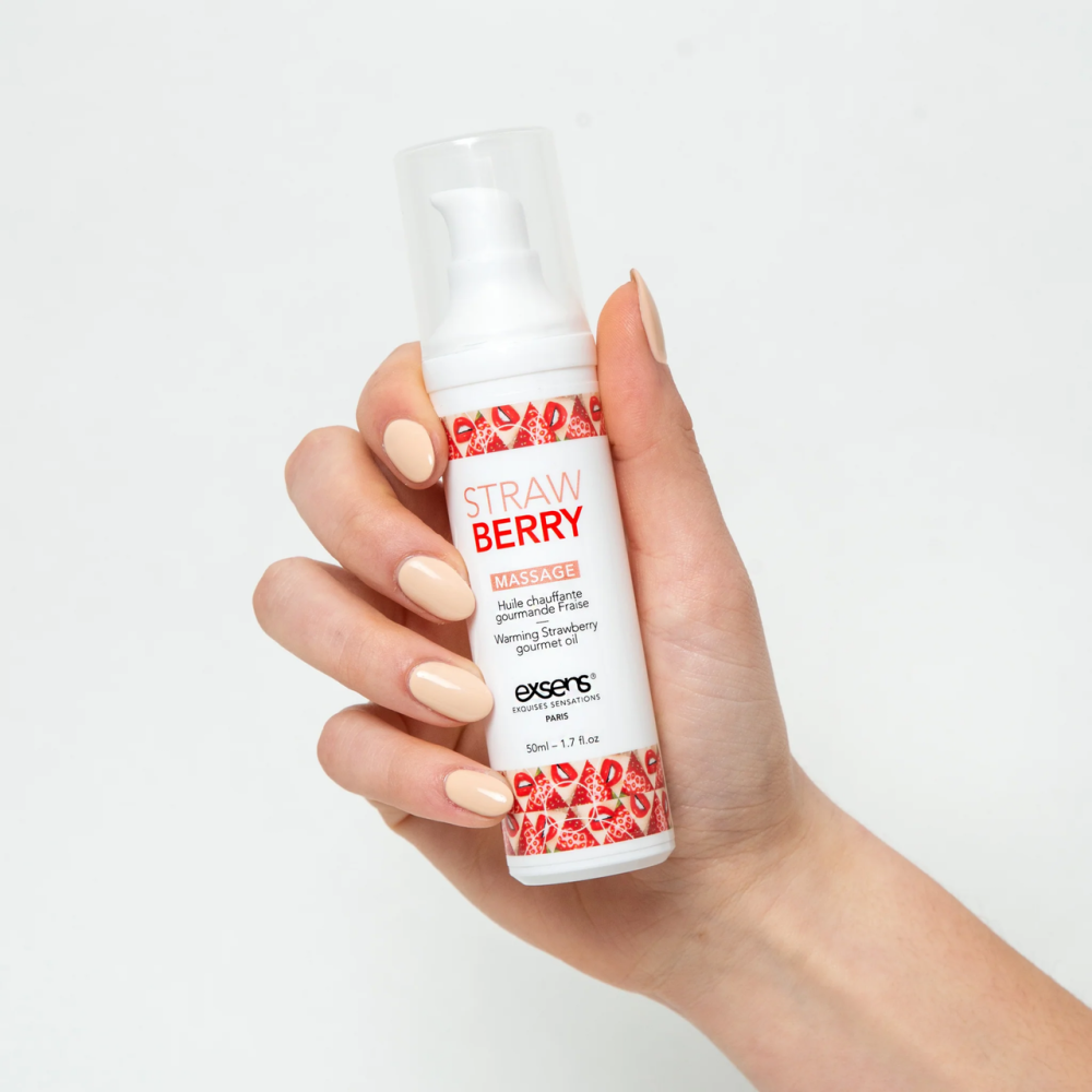 Массажное масло EXSENS Strawberry 50 мл разогревающее, без сахара, без парабенов, съедобное Sex Aura Киев - изображение 4