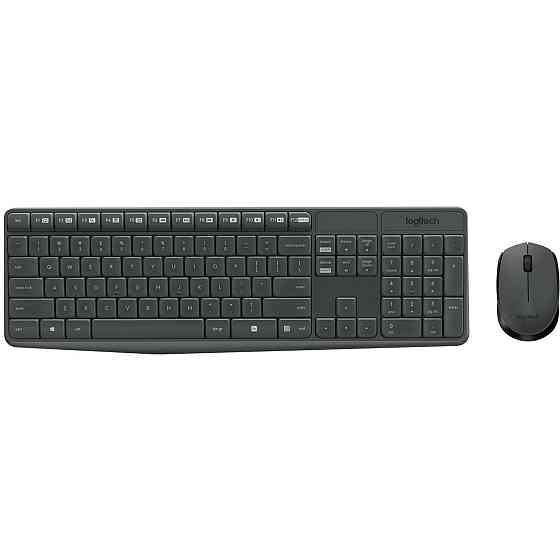 Комплект (клавіатура, миша) бездротовий Logitech MK235 Grey USB (920-007931) Сірий Харків