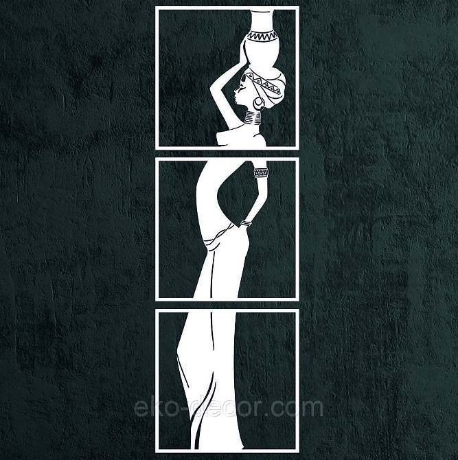 Декоративное настенное Панно «Девушка» Декор на стену 50*115 см, Белый Киев - изображение 3