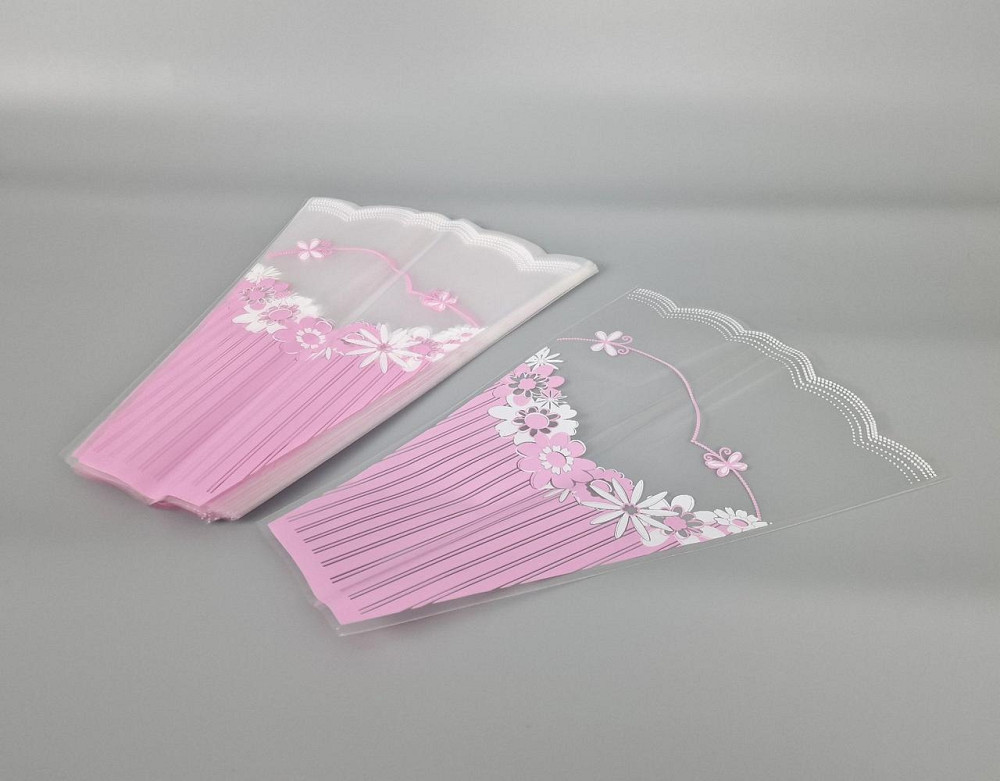 Упаковка конус під квіти h40/10низ/30верх"Літо" рожевий (100 шт) 160 (4) (100 шт) Харків - фото 1