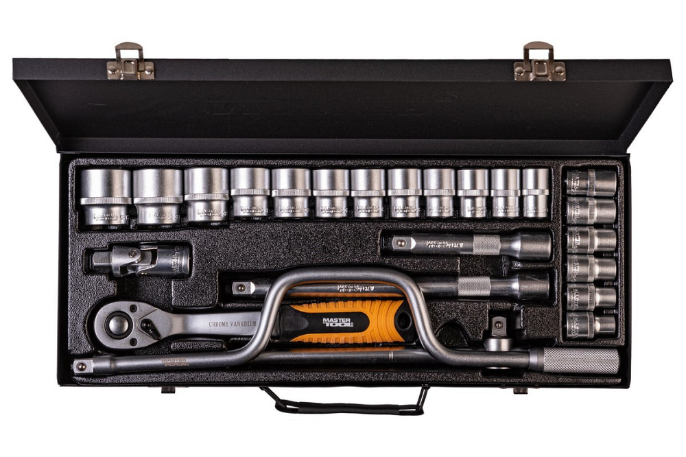 Набор торцевых насадок MASTERTOOL PROFI CrV 1/2