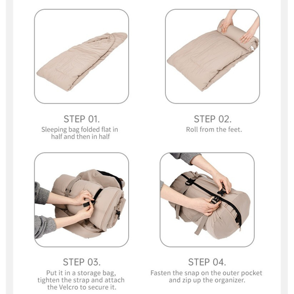 Спальний мішок овальний Naturehike PS200 CNK2350WS026 (Бежевий) Вінниця - фото 9