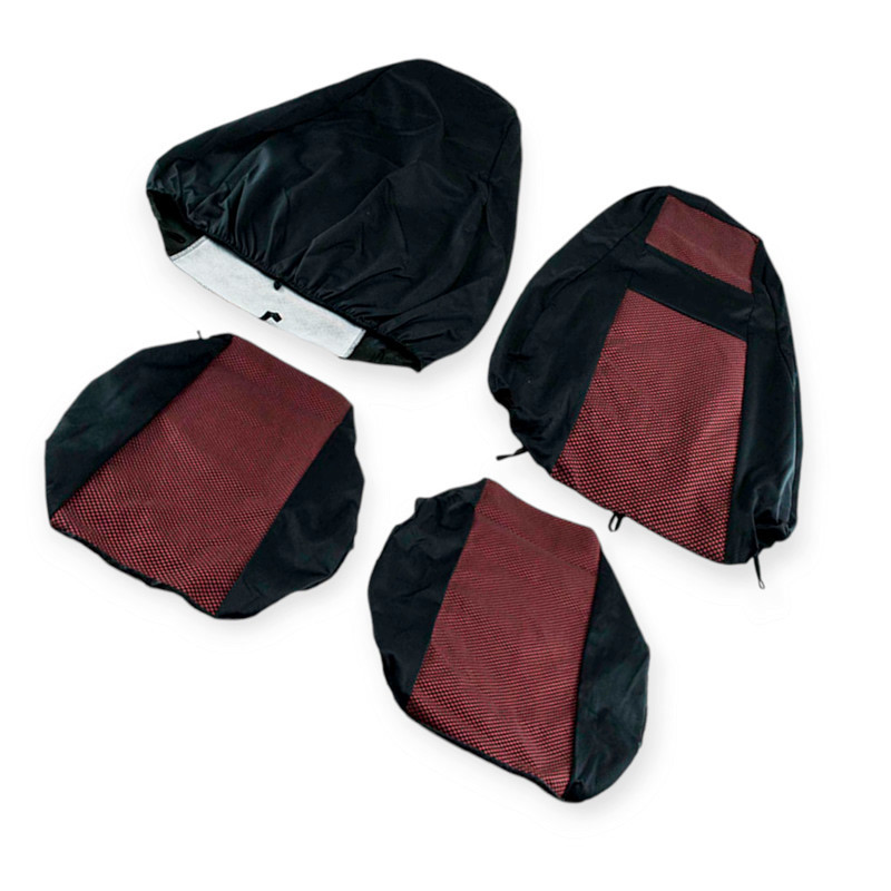 Чохли салону ваз 2107 (тюнінг) червоні Мукачево - фото 1