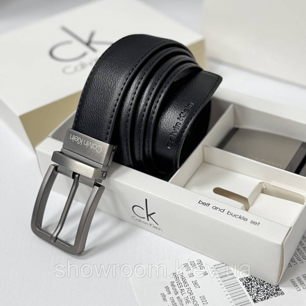 Мужской подарочный набор (ремень с двумя пряжками) (409) Киев - изображение 2