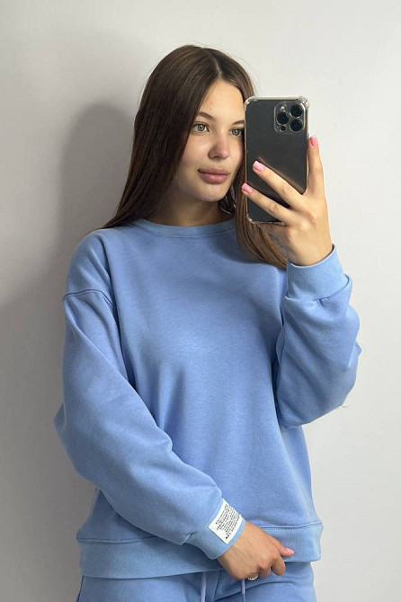 Свитшот женский трикотажный Голубой M/L Харьков - изображение 1