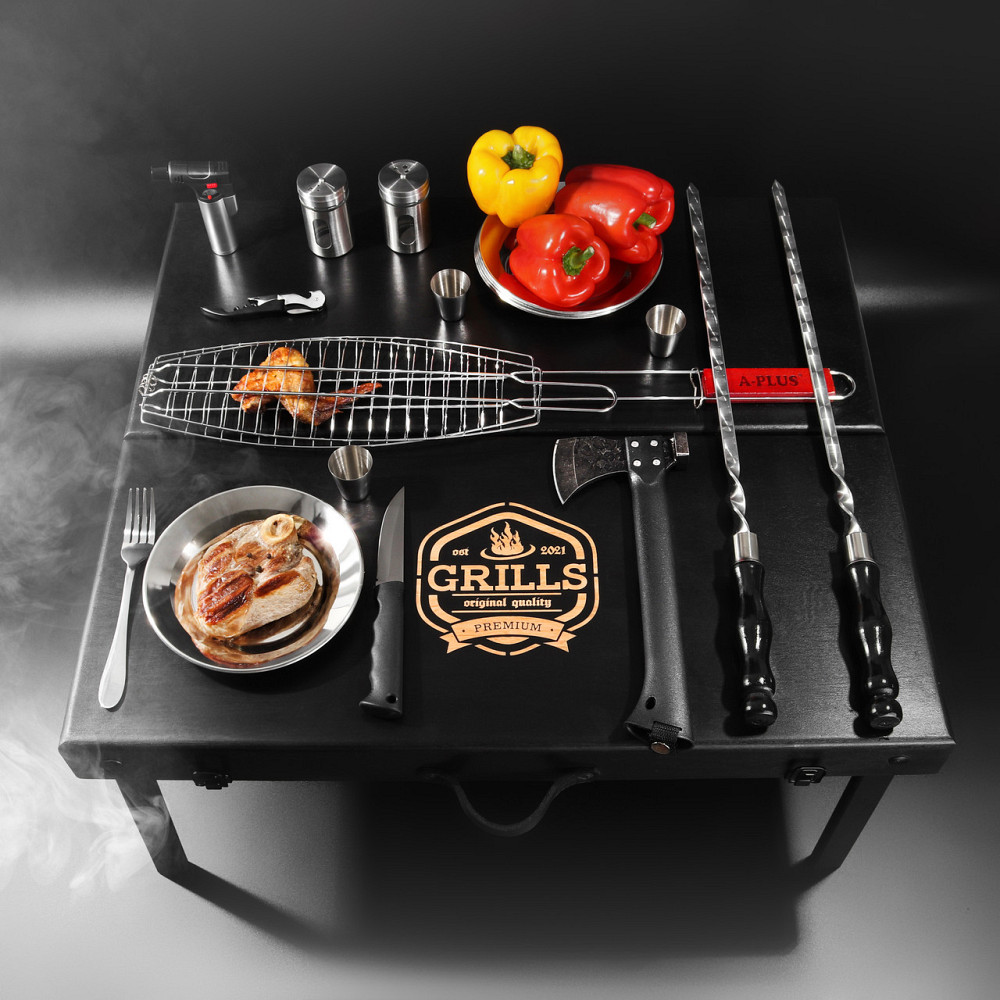 Шампура на подарунок шампури подарункові набори шампурів для шашлику шашличний набір чоловікам у коробці Тернопіль - фото 5