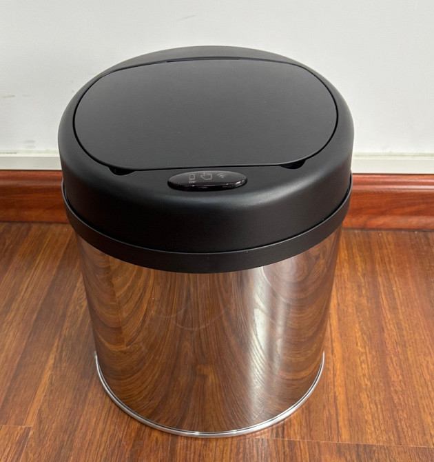 Відро для сміття сенсорне кругле Mixxus Premium Ellipse-TC0109 Chrome-Black 9л   ( MI7083 ) 38856 Харьков - изображение 10