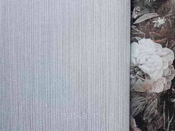 Обои виниловые на флизелине AS creation TheBos 0.53х10 однотон структурные серо сиреневые тонкие полоски Киев