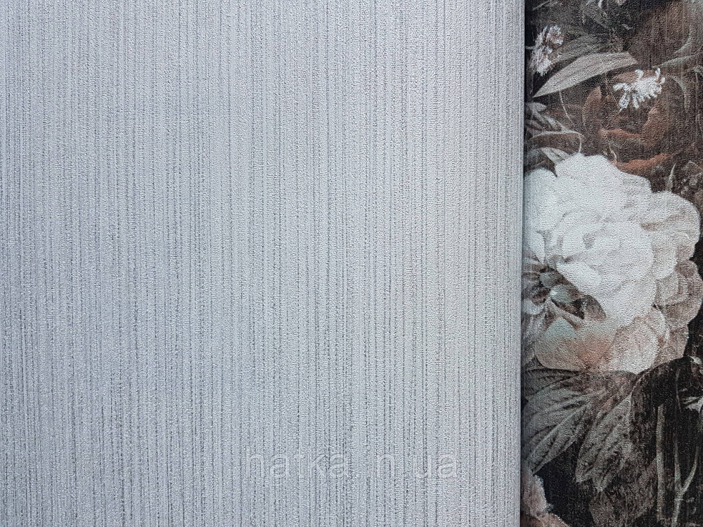 Обои виниловые на флизелине AS creation TheBos 0.53х10 однотон структурные серо сиреневые тонкие полоски Киев - изображение 2