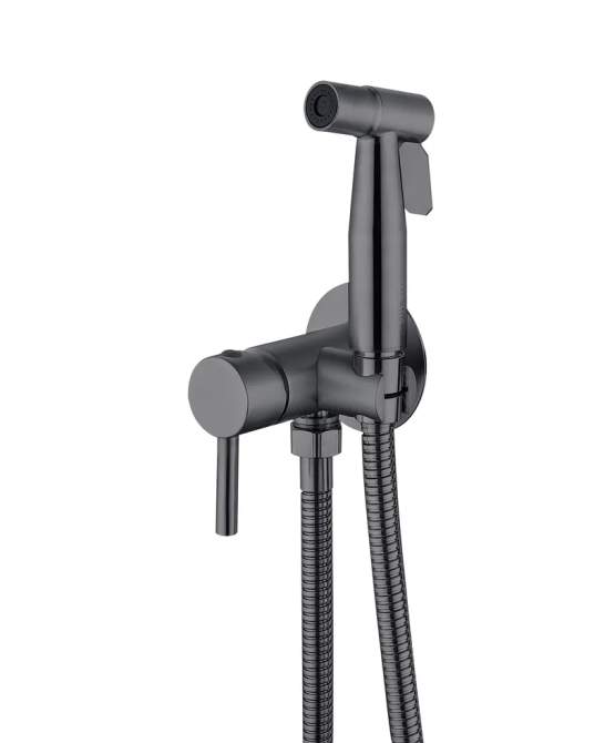 Смеситель для гигиенического душа Mixxus SUS-333 Graphite из нержавеющей стали SUS304 с душевой лейкой Харьков - изображение 1