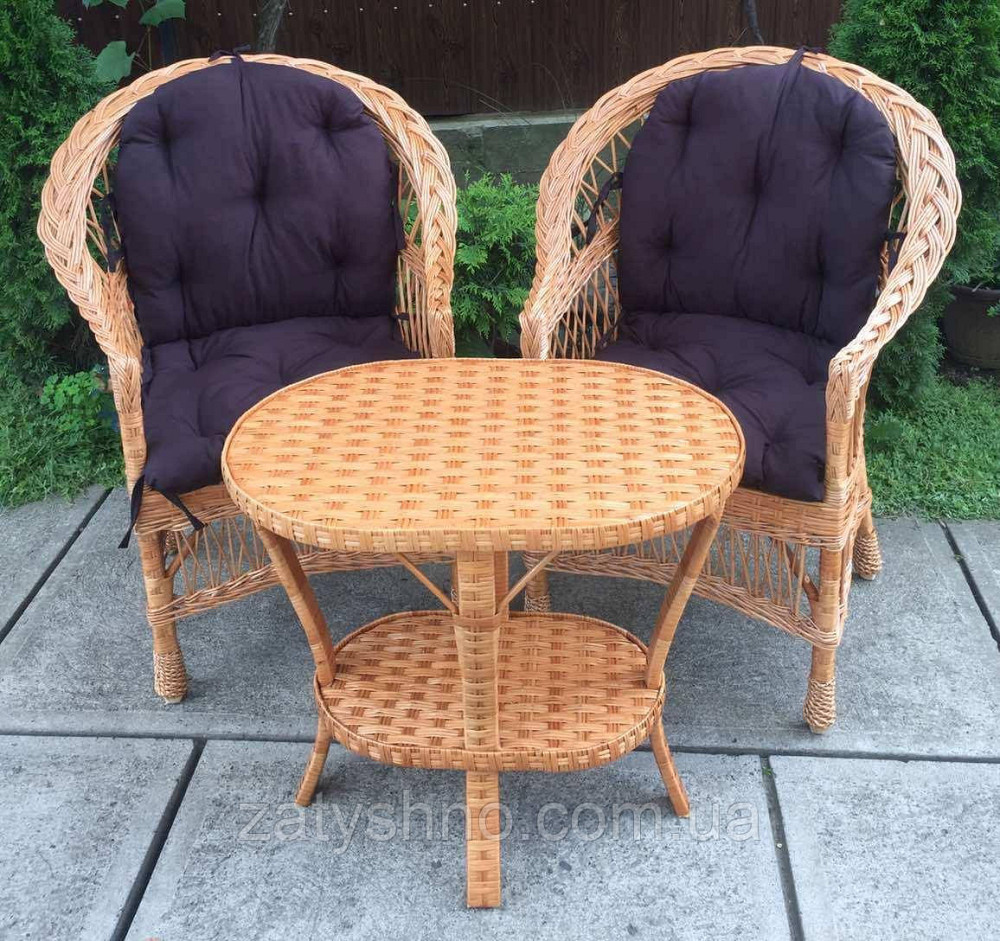 Мебель из лозы  с овальным  столом | Дачная мебель плетеная  | комплект балконной мебели Киев - изображение 3
