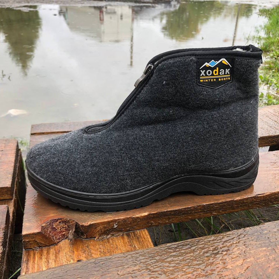 Гумові утеплені чоботи чоловічі короткі 44р 29см, Зручні робочі чоботи, Робоче спецобув'я LW-33 Львів - фото 4