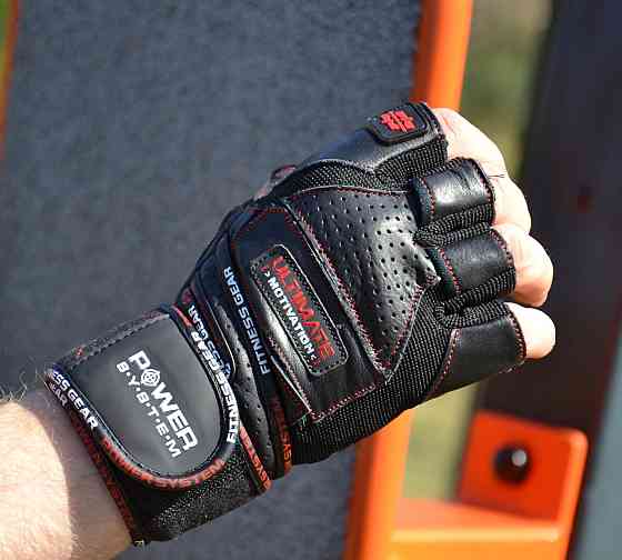 Рукавички для фітнесу Power System PS-2810 Ultimate Motivation Black Red Line XL Кам'янське